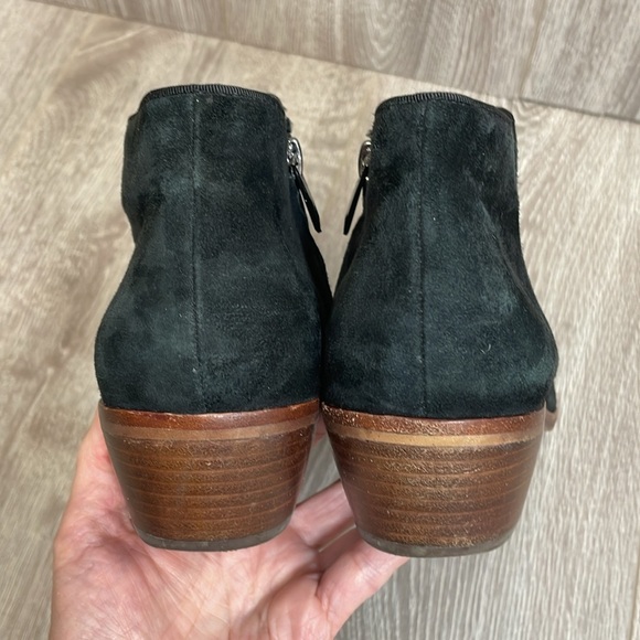 Sam Edelman Black Suede Leather Petty Ankle Bootie 7.5W - Picture 13 of 15